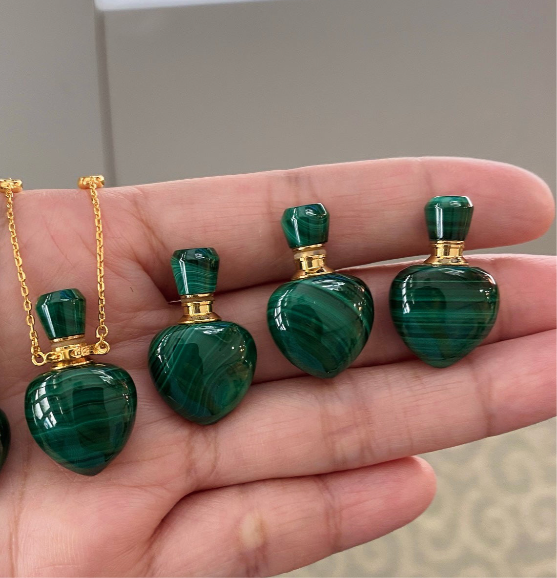 Malachite Heart Tola